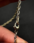 17 inches rope chain in solid gold 9ct