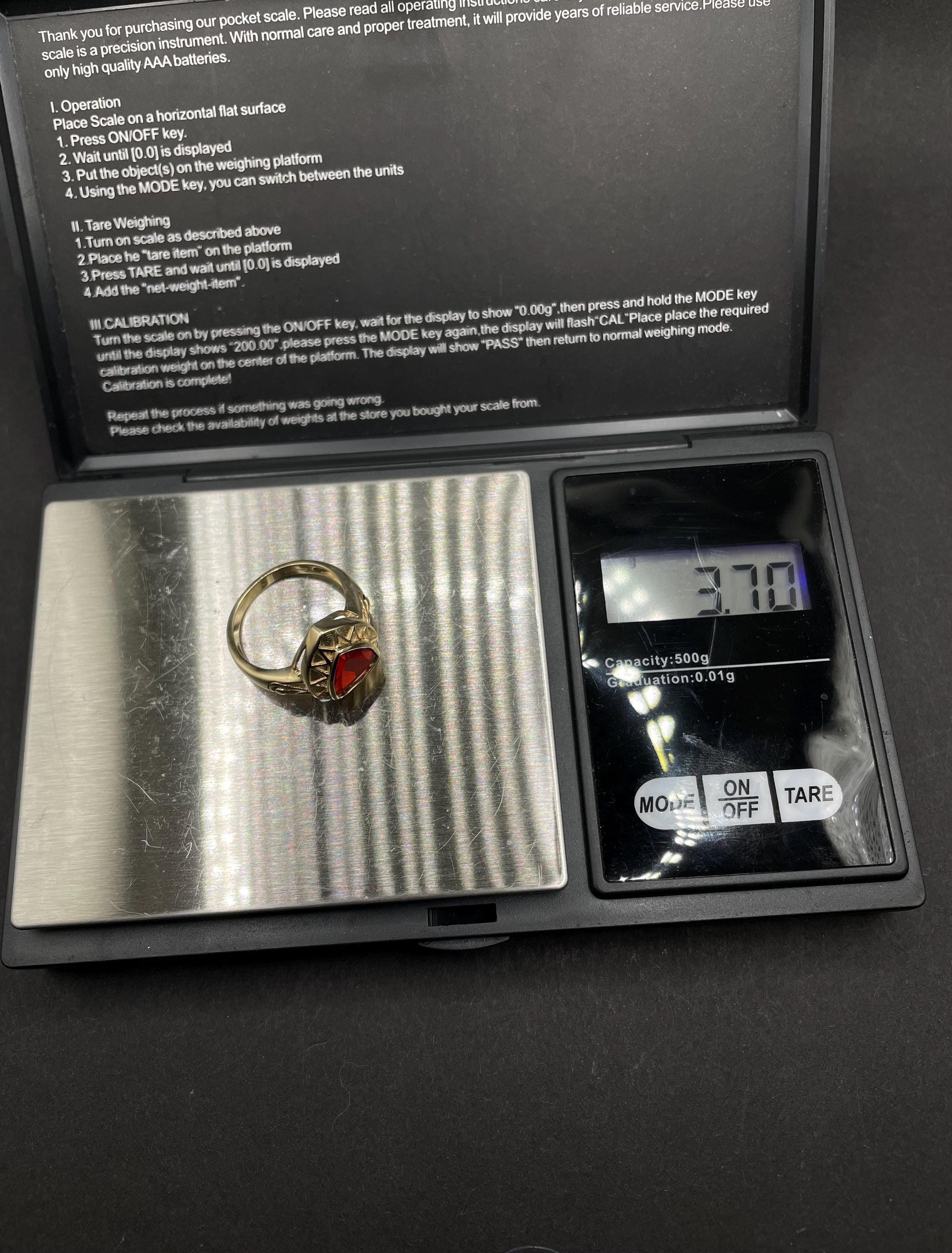 Big Garnet Gold Ring In solid gold 9ct