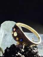 Opal and Sapphire Ring In solid gold 9ct