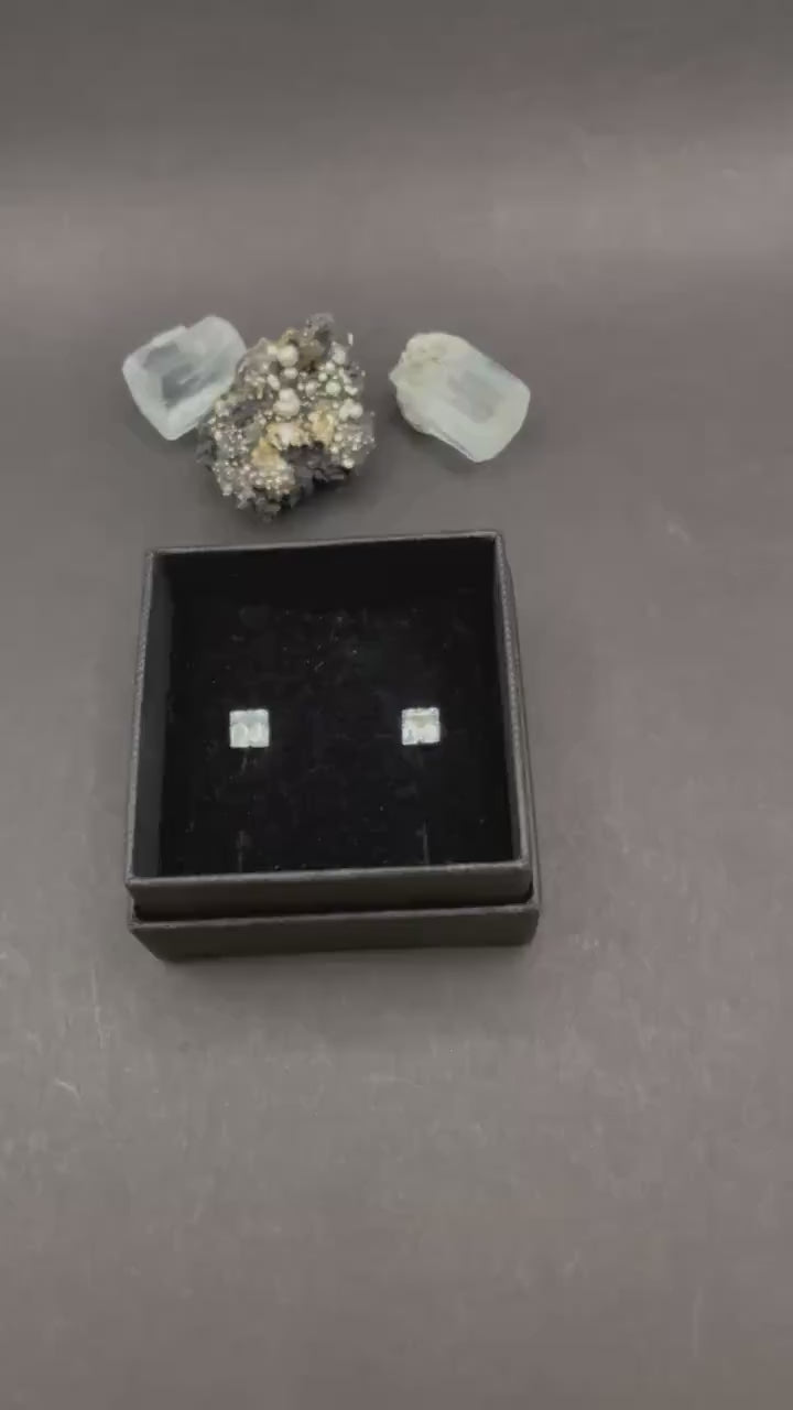 Aquamarine Earrings in 18ct Solid Gold