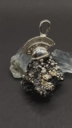 Trojan Helmet Pendant in solid silver 999