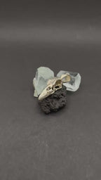 Raven Skull Pendant in Solid Silver 925