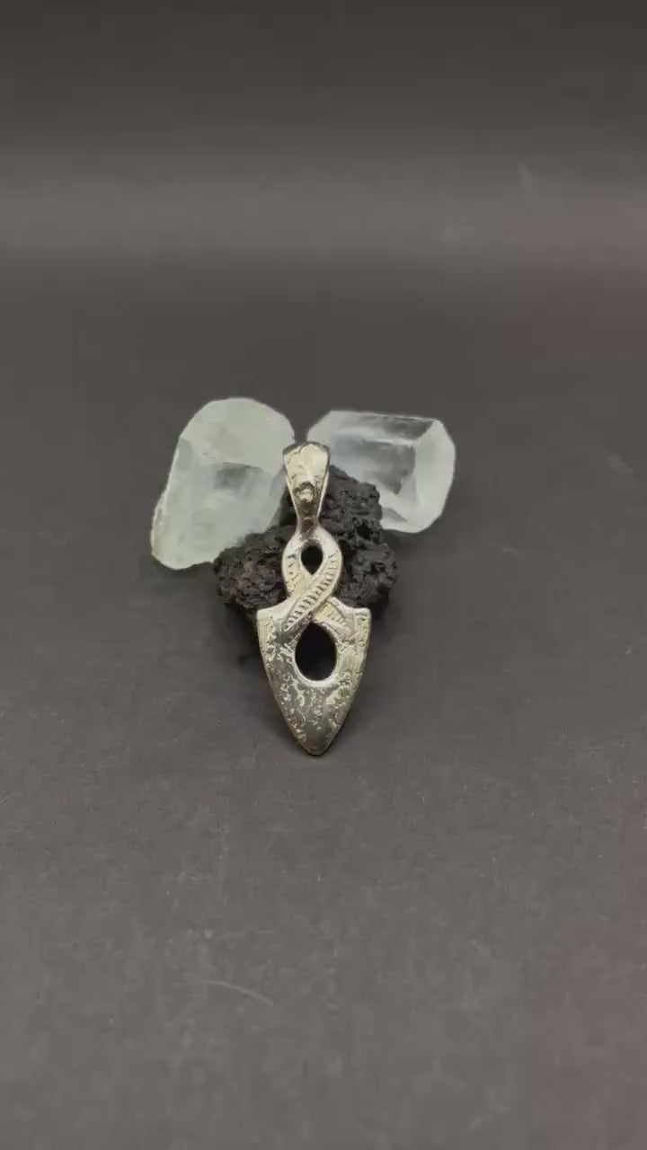 Egyptian Infinity star pendant in solid silver 925