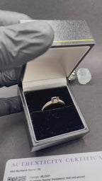 9ct Solid Gold Burmese Spinel Ring – Certified Natural Spinel – Solitaire Style with CZ Accents – UK Size N