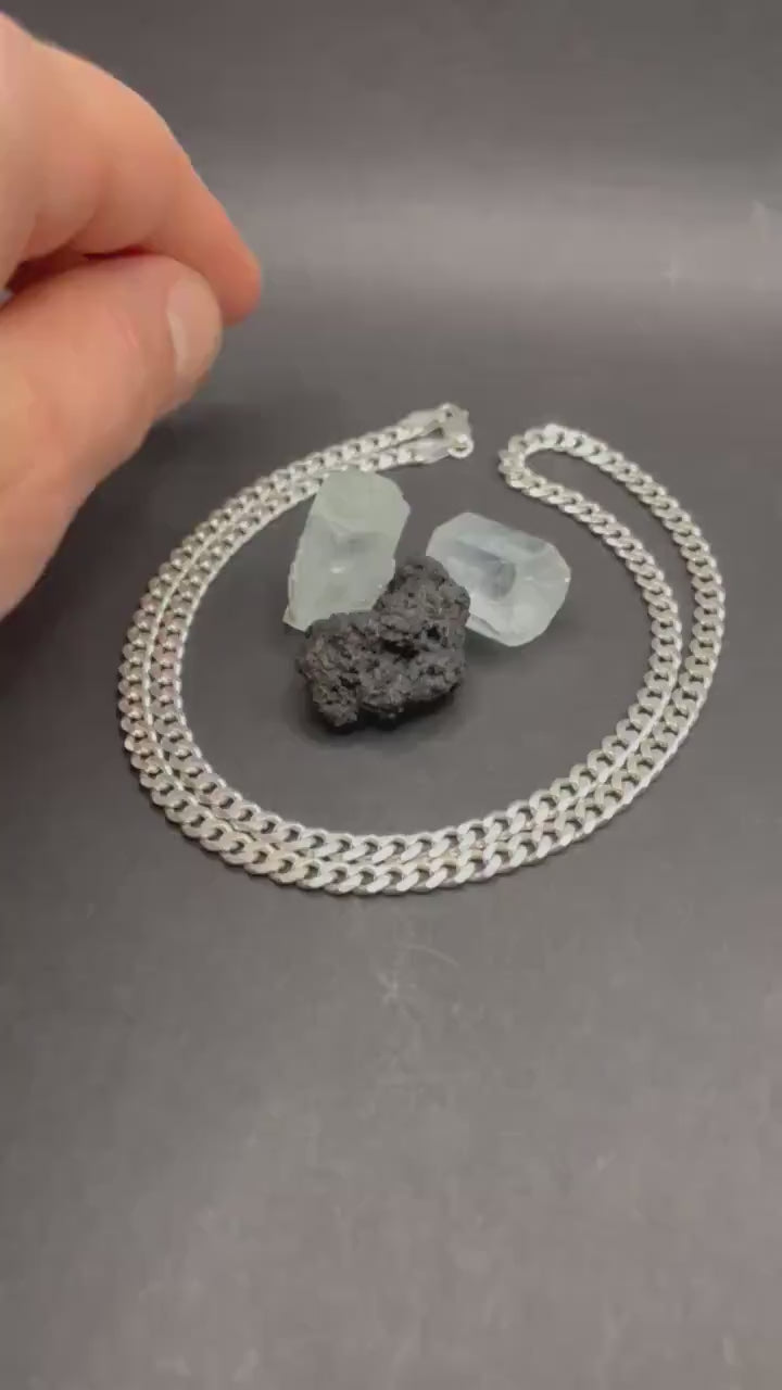 20 inches Curb chain in solid silver 925