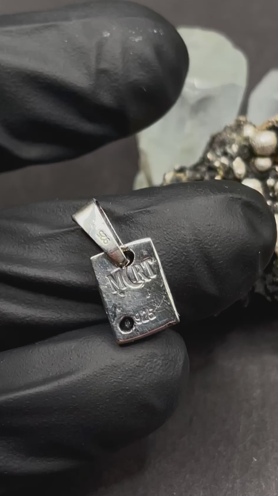 Handmade Sterling Silver Square Blue Sapphire Pendant | Minimalist Necklace