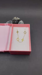 Round Cross & Circle Bracelet 18ct Gold